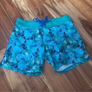 prAna Makenna Board Shorts XS – Teal Geo Print